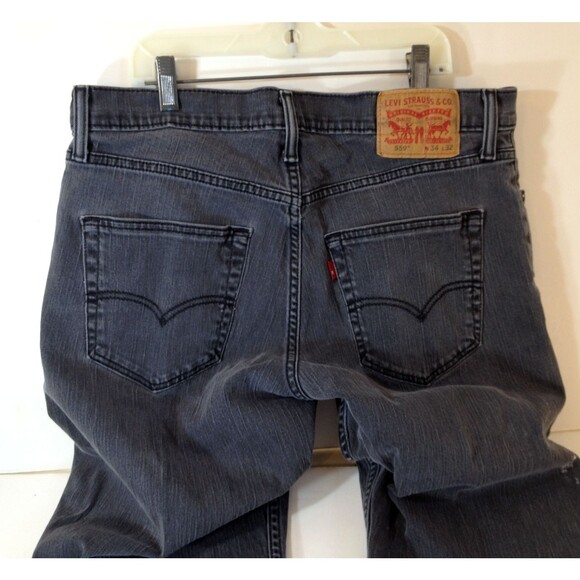 Vintage Mens Levi Strauss & Co 559 Relaxed Fit Red Tab Jeans Tag Sz 34x32 Black - Picture 6 of 12